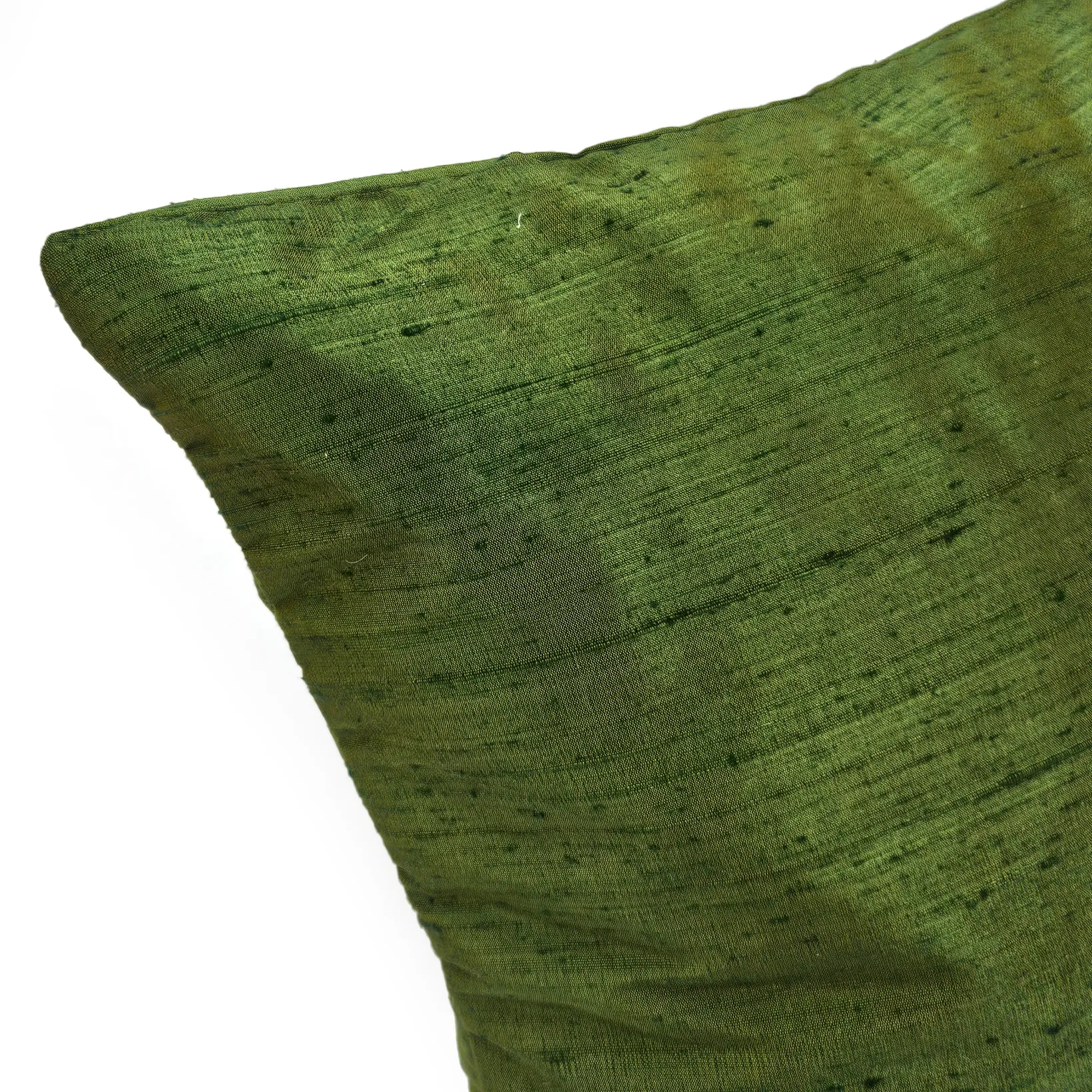 Sankara Avocado Green Silk Throw Pillow 16x16