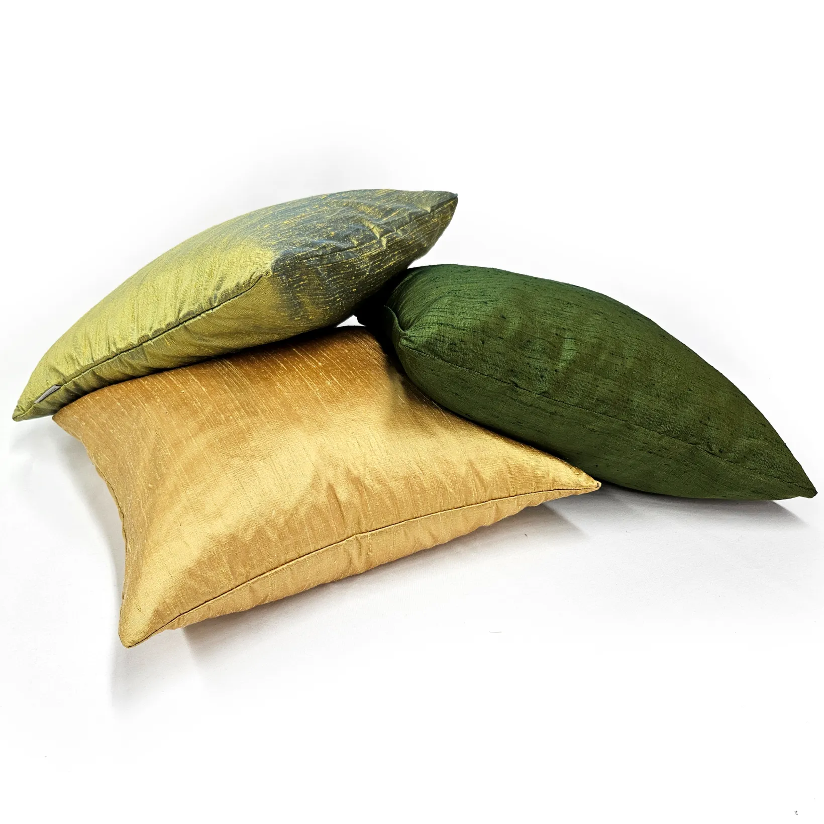 Sankara Avocado Green Silk Throw Pillow 16x16
