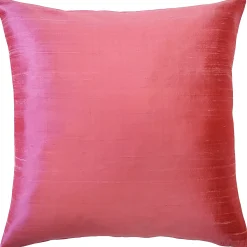 Sankara Rose Blush Silk Throw Pillow 16x16