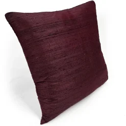 Sankara Wine Silk Throw Pillow 16x16