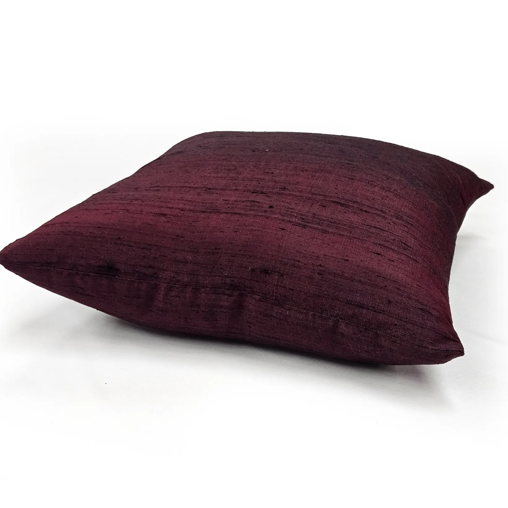 Sankara Wine Silk Throw Pillow 16x16