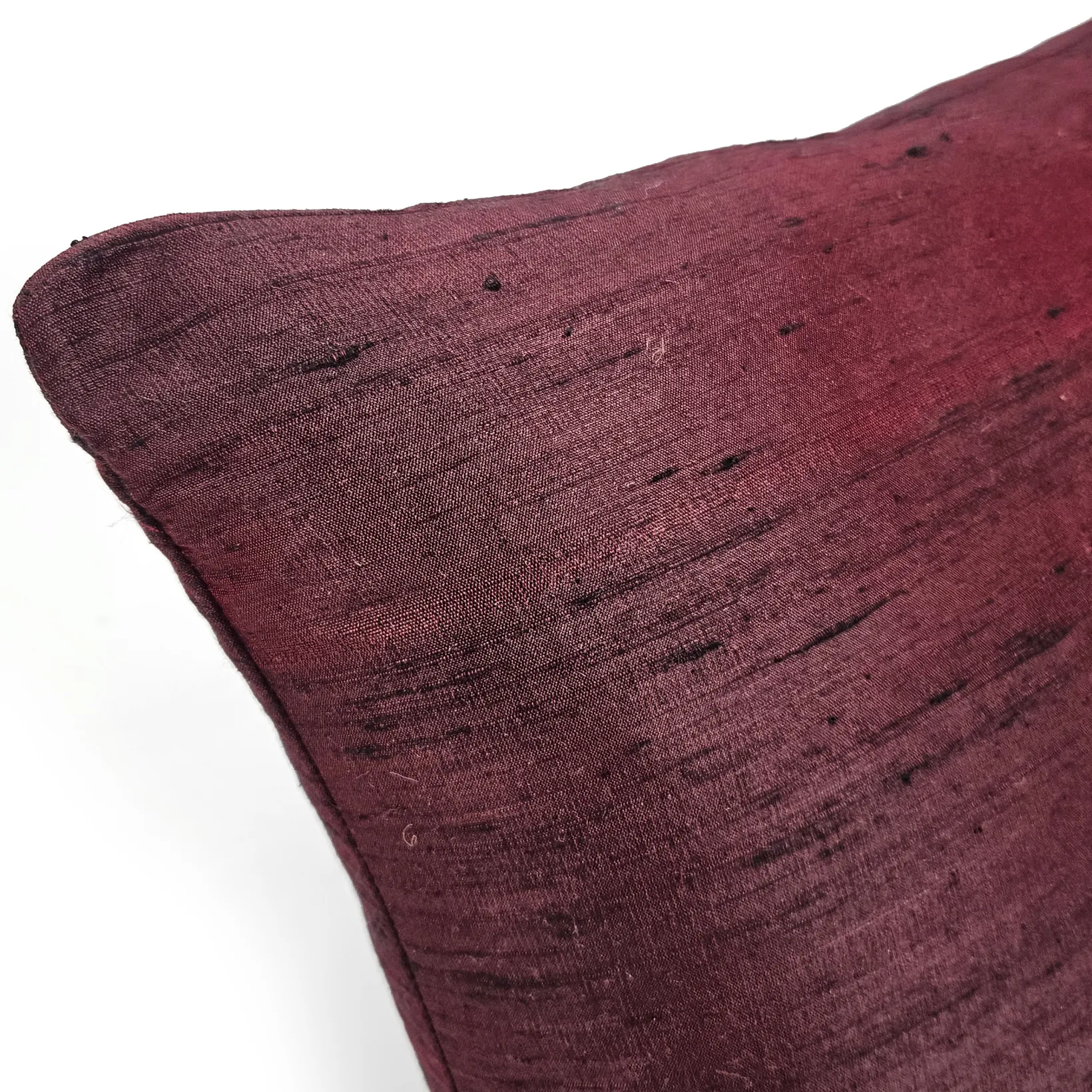 Sankara Wine Silk Throw Pillow 16x16