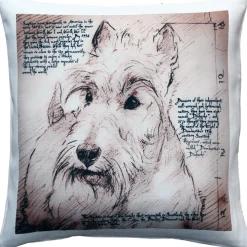 Scottish Terrier Dog Pillow 17x17