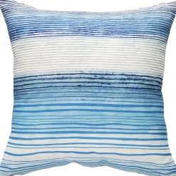 Sedona Stripes Blue Throw Pillow 17x17