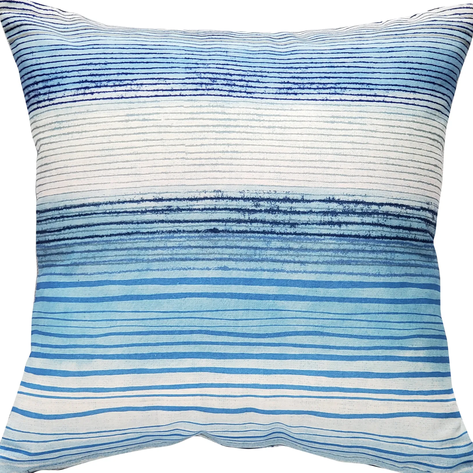 Sedona Stripes Blue Throw Pillow 17x17