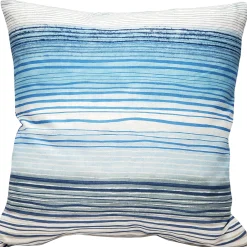 Sedona Stripes Blue Throw Pillow 20x20