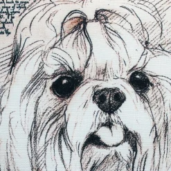 Shih Tzu Top Knot Dog Pillow 17x17