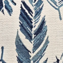 Skyward Plumage Blue Woven Throw Pillow 21x21