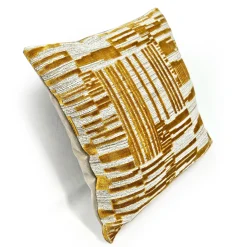 Spanish Steps Gold Velvet Throw Pillow 16x16