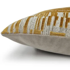 Spanish Steps Gold Velvet Throw Pillow 16x16