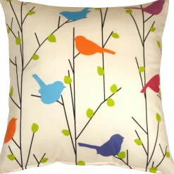 Spring Birds 17x17 Decorative Pillow