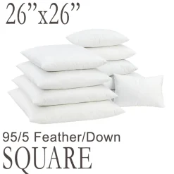 26" Square Feather Down Pillow Form