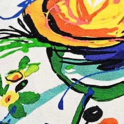 Summer Bloom Floral Throw Pillow 25x25