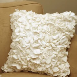 Summer Blossom White 18x18 Throw Pillow