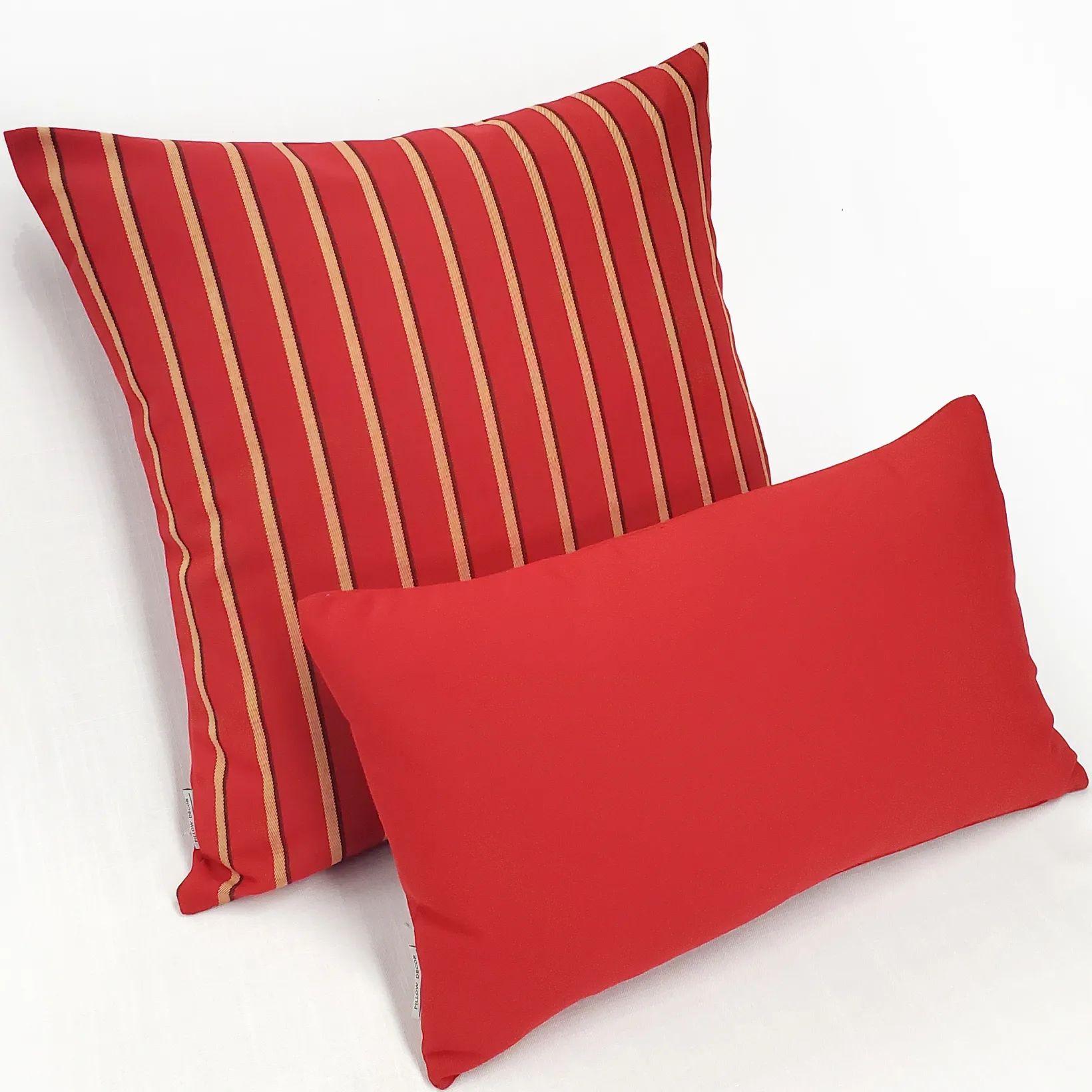 Sunbrella Jockey Red Outdoor Pillow 12x19