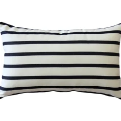 Sunbrella Lido Indigo Stripes 12x19 Outdoor Pillow
