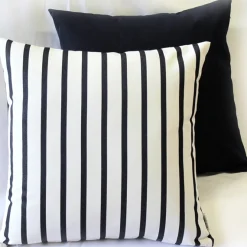 Sunbrella Lido Indigo Stripes 20x20 Outdoor Pillow