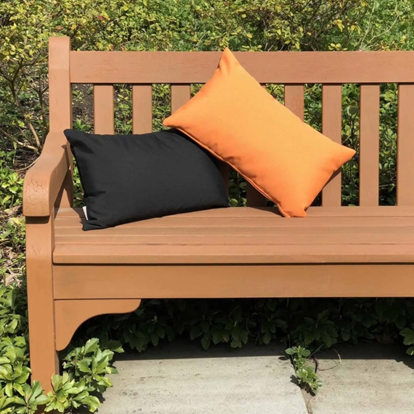 Sunbrella Tangerine Orange 12x19 Outdoor Pillow