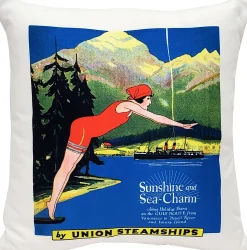 Sunshine and Sea-Charm Throw Pillow 20x20