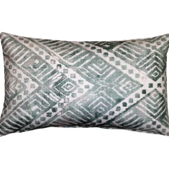 Tangga Blue Throw Pillow 12X20
