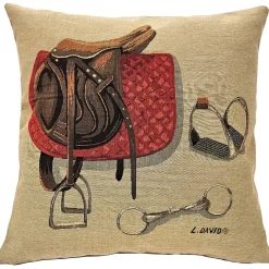 The Saddle Room Belgian Tapestry Throw Pillow 19x19