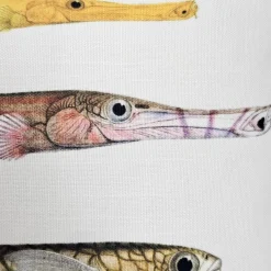 Three Fish Throw Pillow 12x19