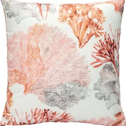 Tiger Beach Pink Coral Throw Pillow 21x21