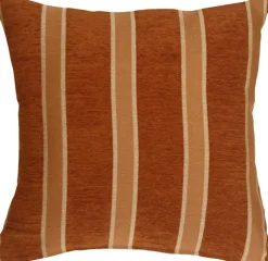Traditional Stripes in Rust 16x16 Decorative Pillow