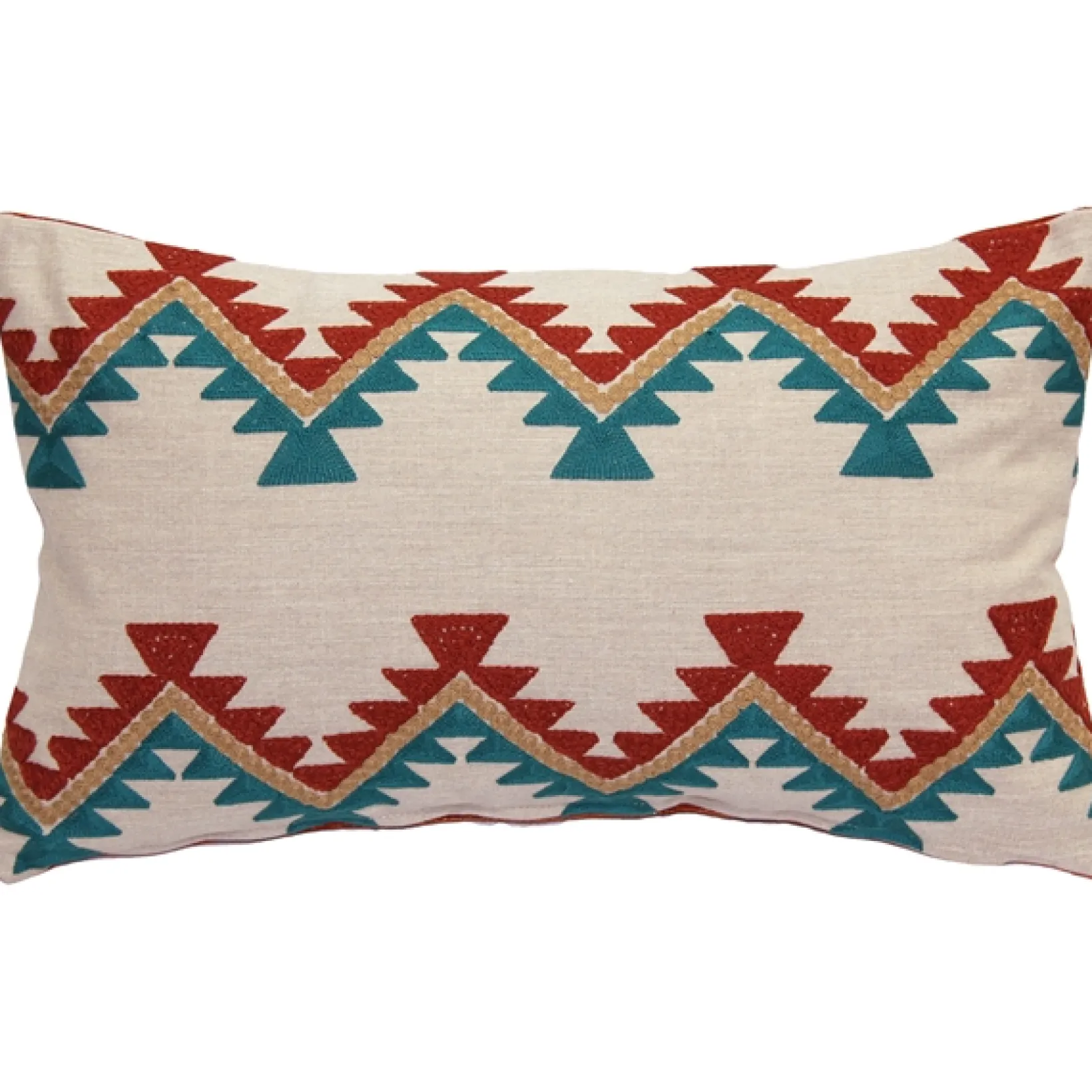 Tulum Coast Embroidered Throw Pillow 12x20