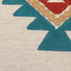Tulum Coast Embroidered Throw Pillow 12x20
