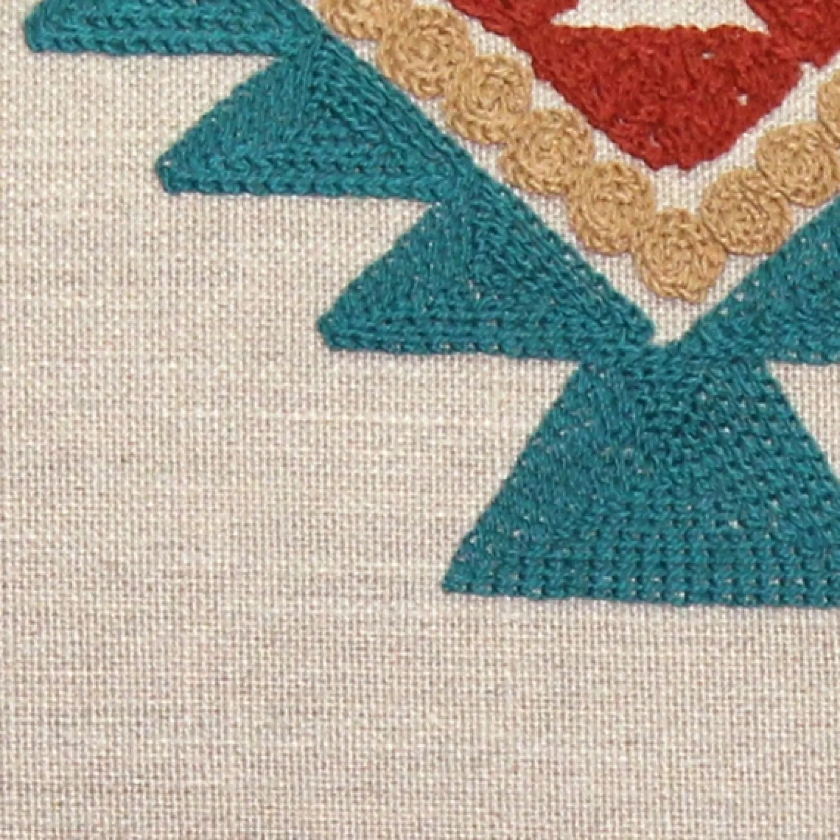 Tulum Coast Embroidered Throw Pillow 12x20