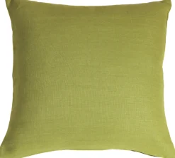 Tuscany Linen Apple Green Throw Pillow 20x20