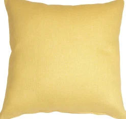 Tuscany Linen Banana Yellow Throw Pillow 20x20