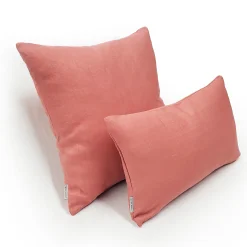 Tuscany Linen Deep Blush Throw Pillow 12x19