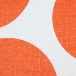 Tuscany Linen Orange Circles Throw Pillow 22x22