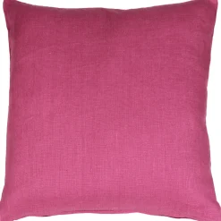 Tuscany Linen Orchid Pink Throw Pillow 20x20
