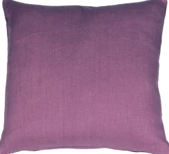 Tuscany Linen Purple Throw Pillow 17x17