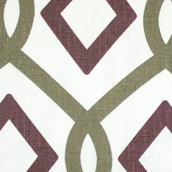 Tuscany Linen Sage Diamond Chain Throw Pillow 19x19