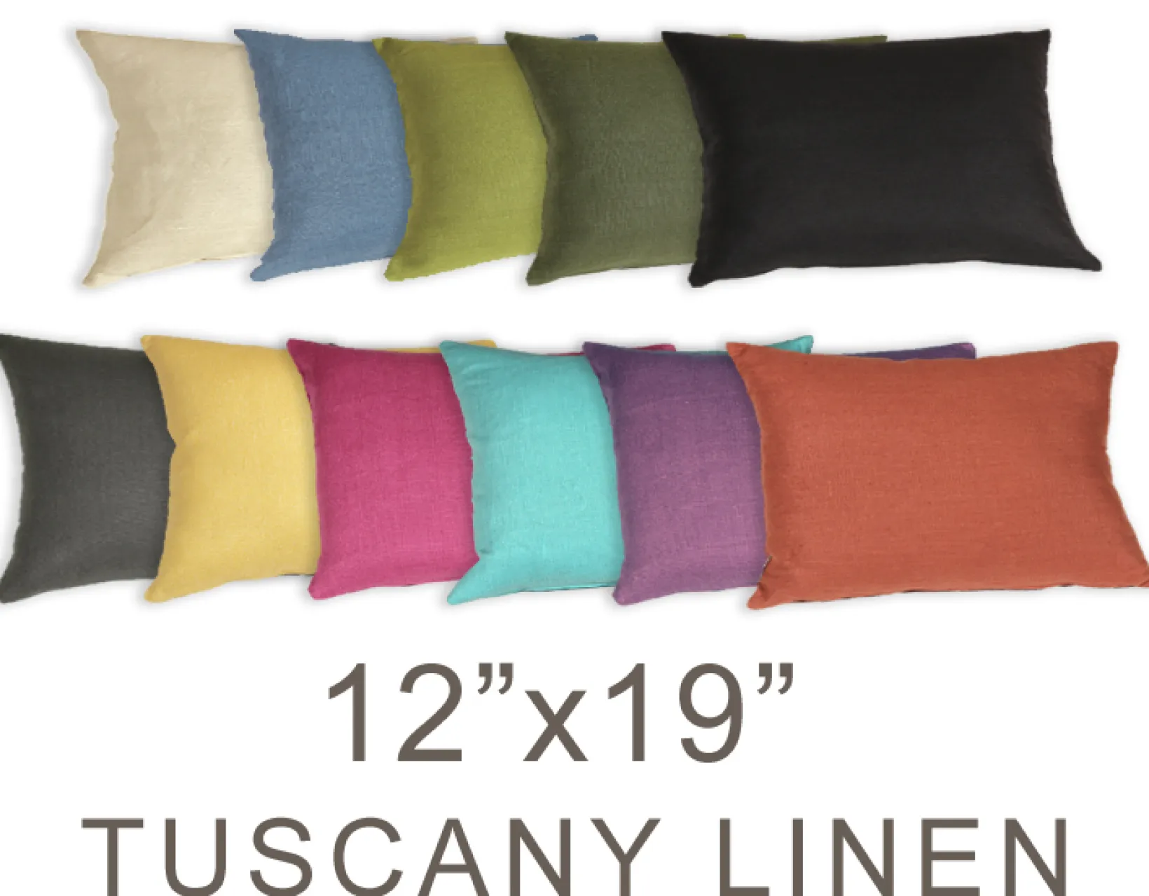 Tuscany Linen Throw Pillows 12x19