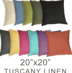 Tuscany Linen Throw Pillows 20x20