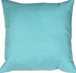 Tuscany Linen Turquoise Throw Pillow 20x20