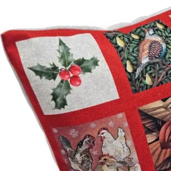 Twelve Days of Christmas Throw Pillow