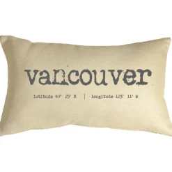 Vancouver Coordinates 12x19 Throw Pillow
