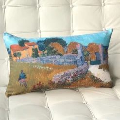 Van Gogh Farmhouse in Provence Throw Pillow