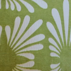 Velvet Daisy Green 20x20 Throw Pillow