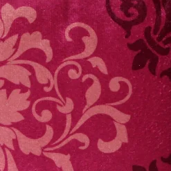 Velvet Damask Rose Throw Pillow 11x18