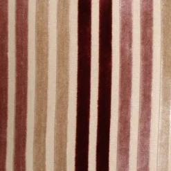 Velvet Multi Stripes Mauve 20x20 Throw Pillow