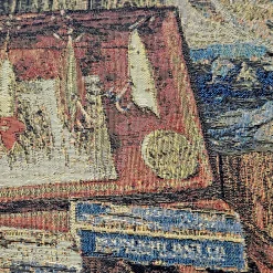 Vintage Angler Belgian Tapestry Throw Pillow 19x19