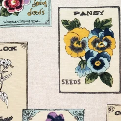 Vintage Seed Packet 20x20 Throw Pillow