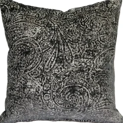 Visconti Gray Chenille Throw Pillow 21x21